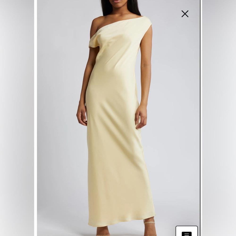 The Tanya One-Shoulder Draped Maxi Dress - Size Small